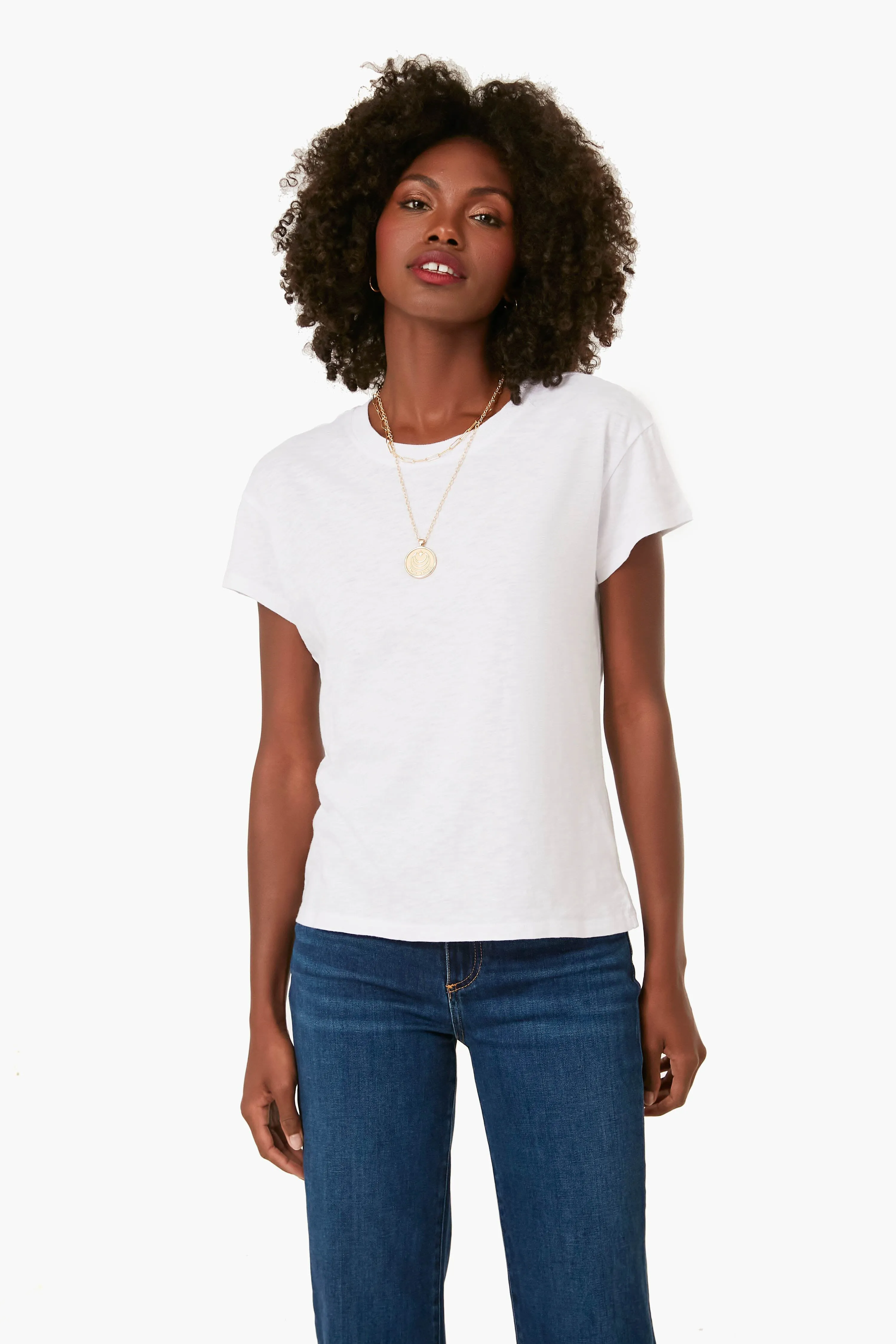 White Modern Slub Tee