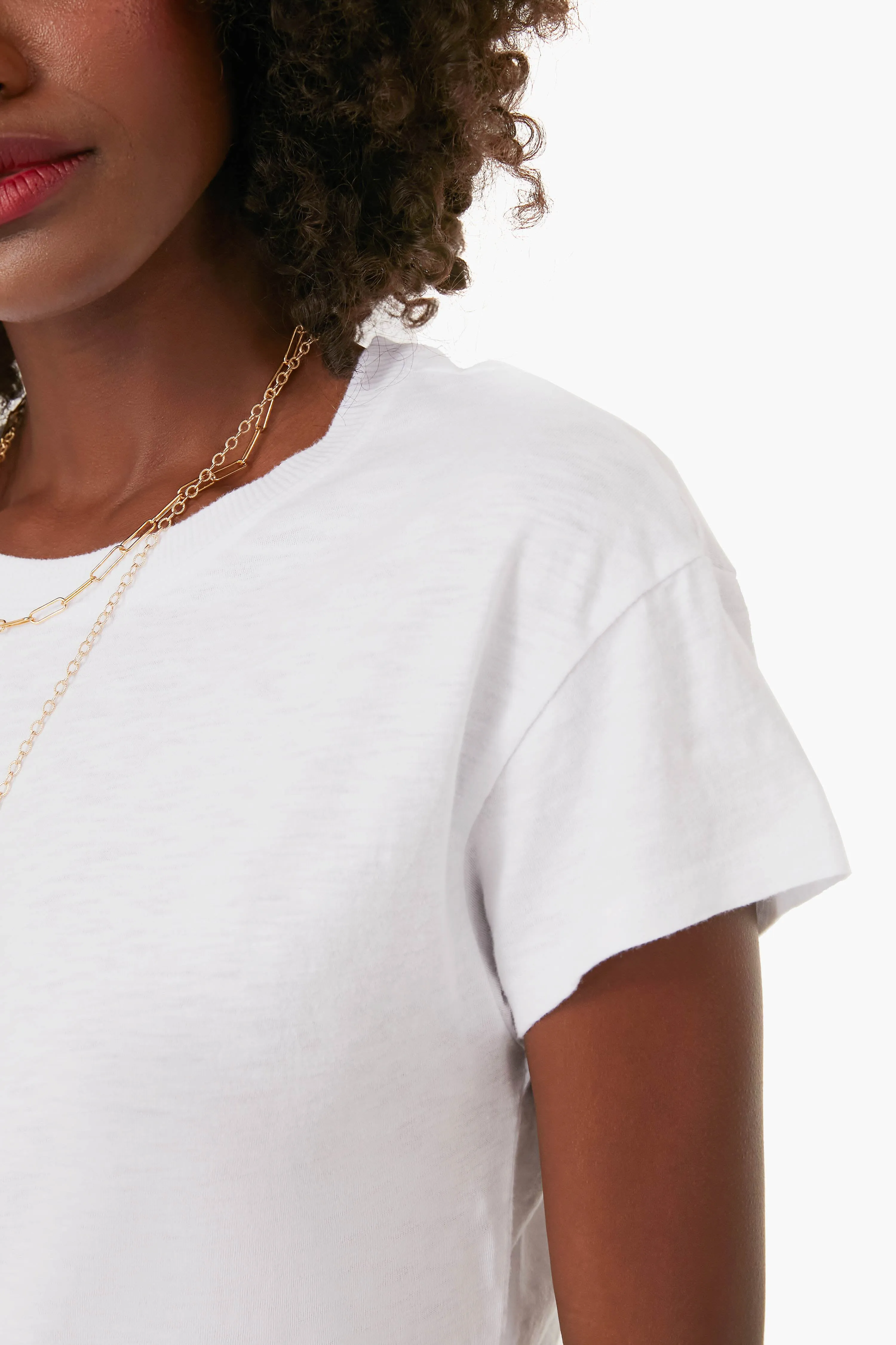 White Modern Slub Tee