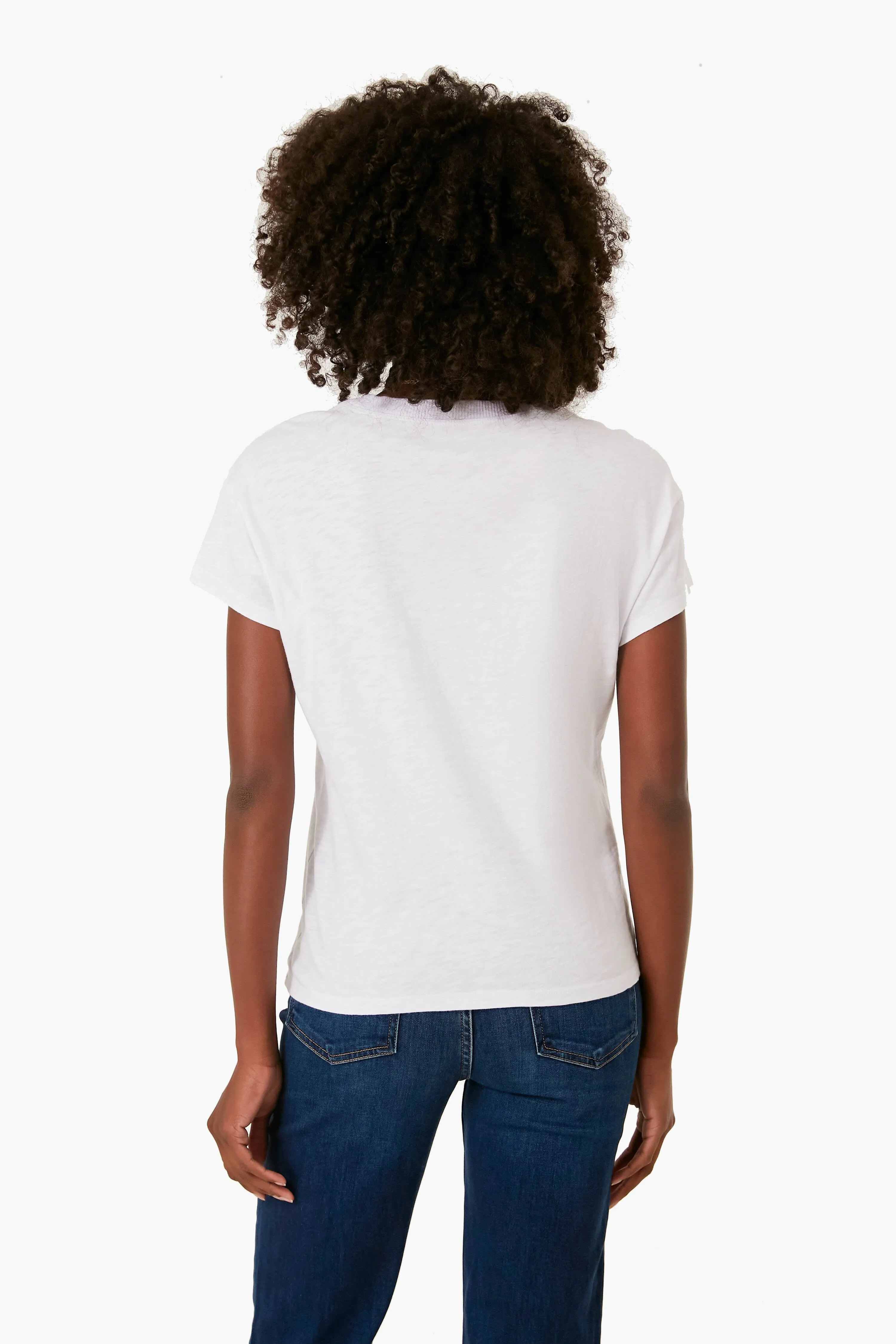 White Modern Slub Tee