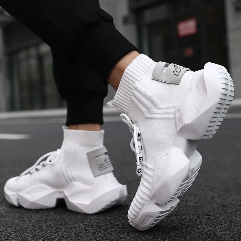 WLS Techwear High Platform Sock Sneakers