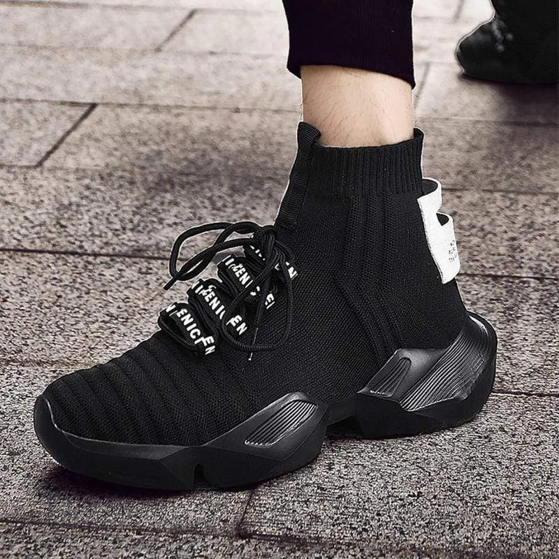 WLS Techwear High Platform Sock Sneakers