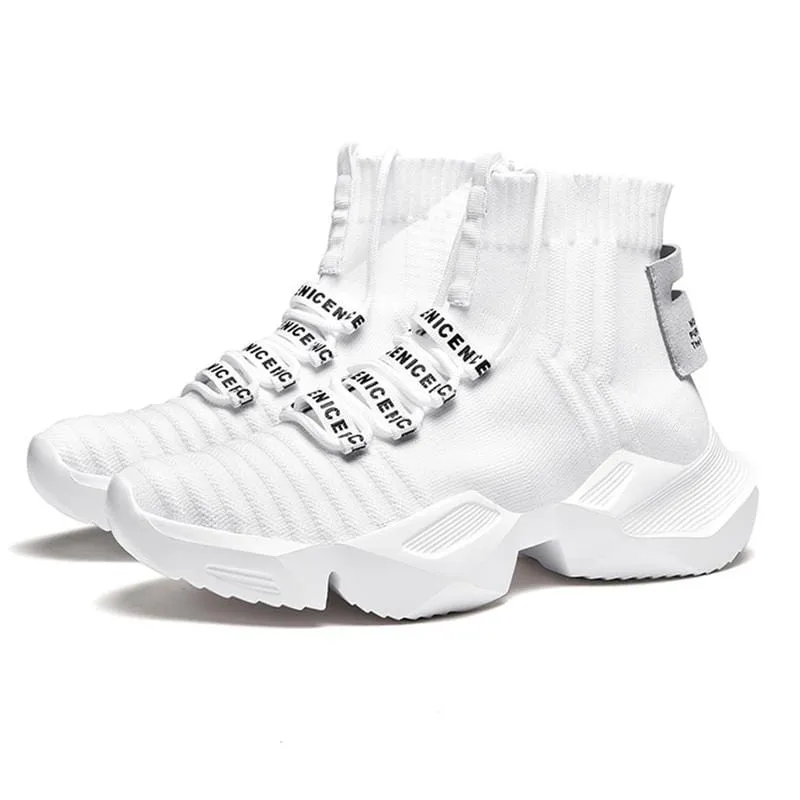 WLS Techwear High Platform Sock Sneakers