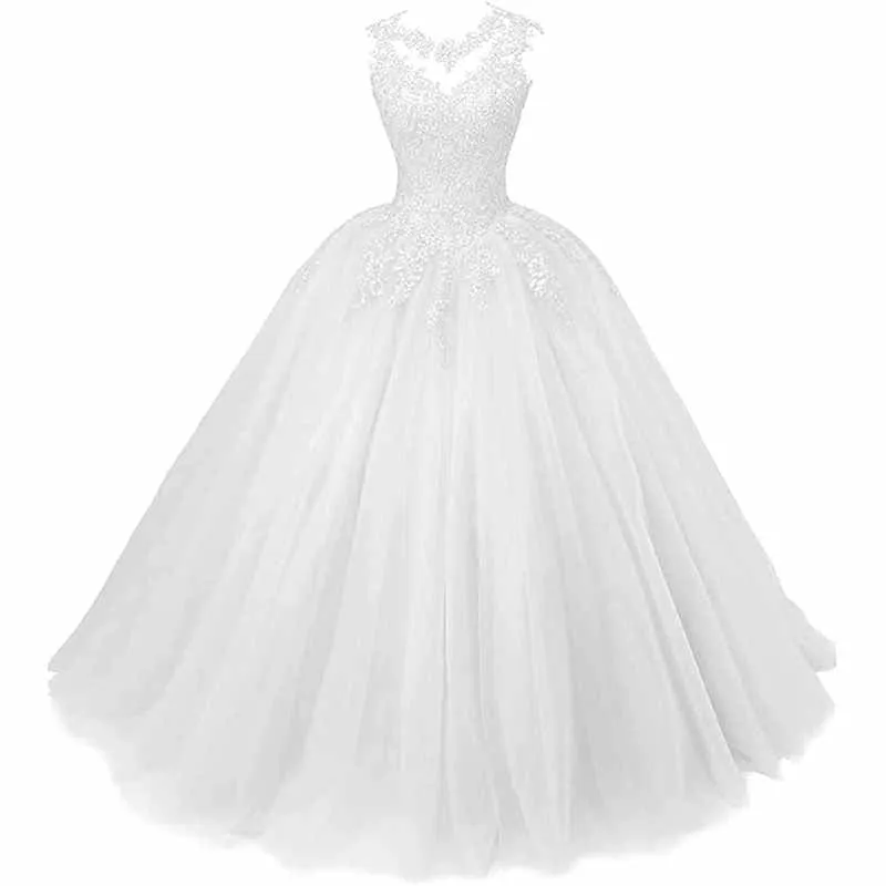 Women Beaded Lace Quinceanera Dresses Sweet 16 Appliques Prom Ball Gown