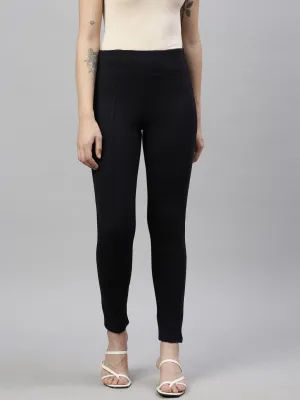 Women Solid  Navy Blue Slim Fit Jeggings