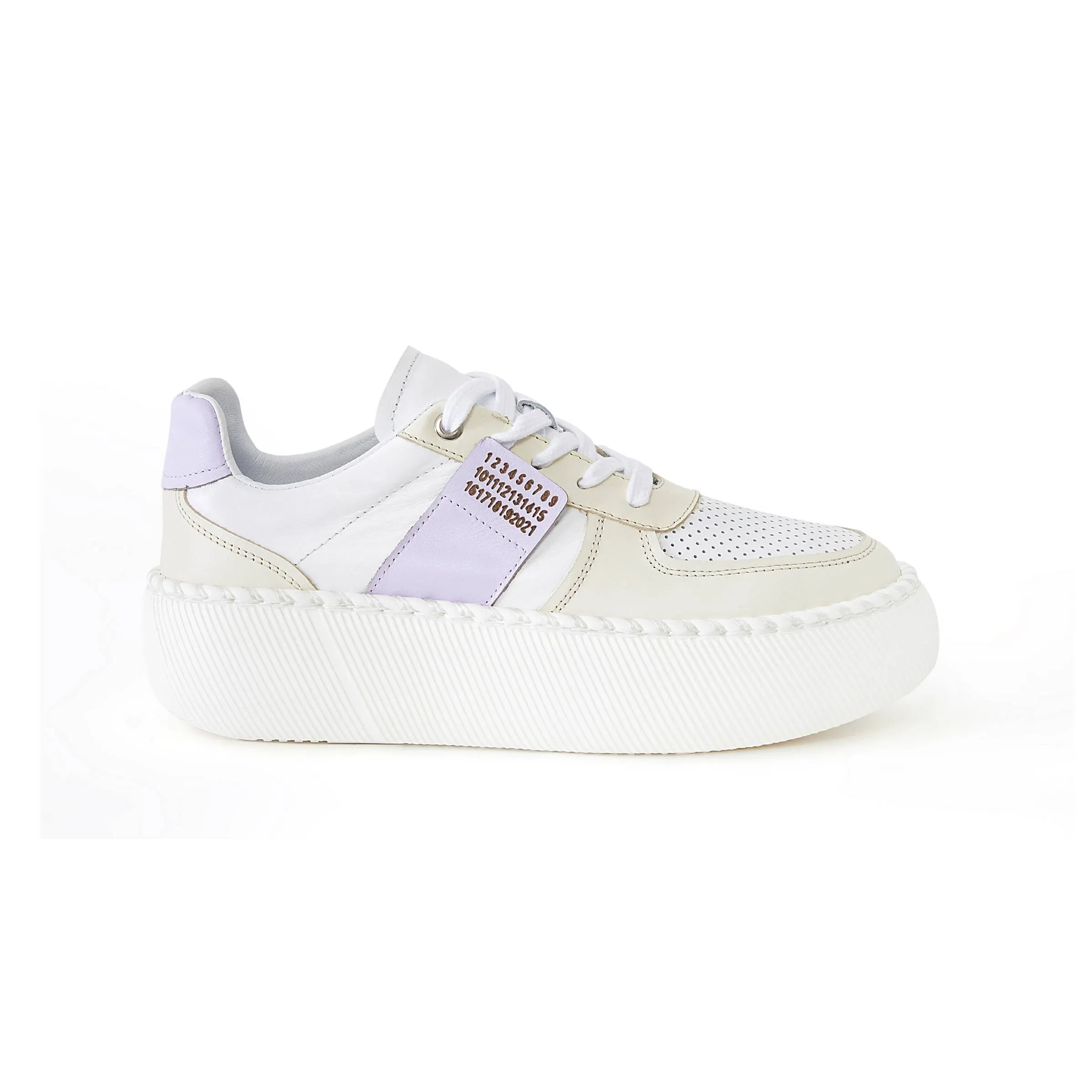 Women's Calf Leather Handmade Sneakers W5001