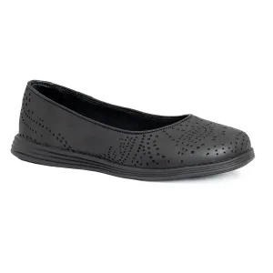 Women's Enlightened Black Flat Dress Shoe FS4540