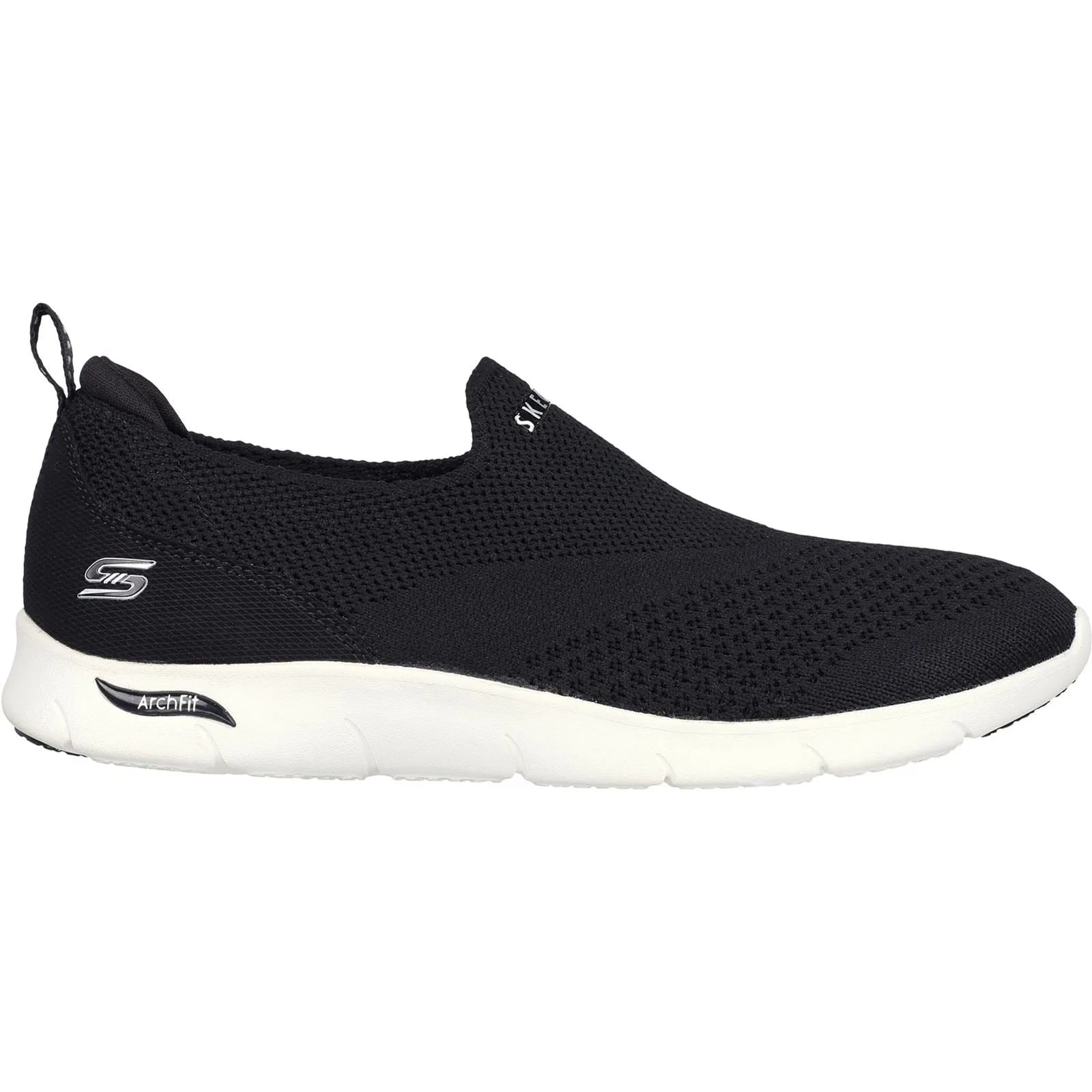 Women's Wide Fit Skechers 104164 Arch Fit Refine Don't Go Sneakers - Black