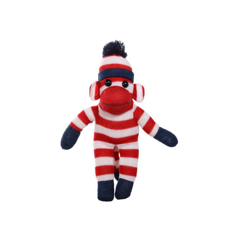 Xmas Sock Monkey Patriotic 16"