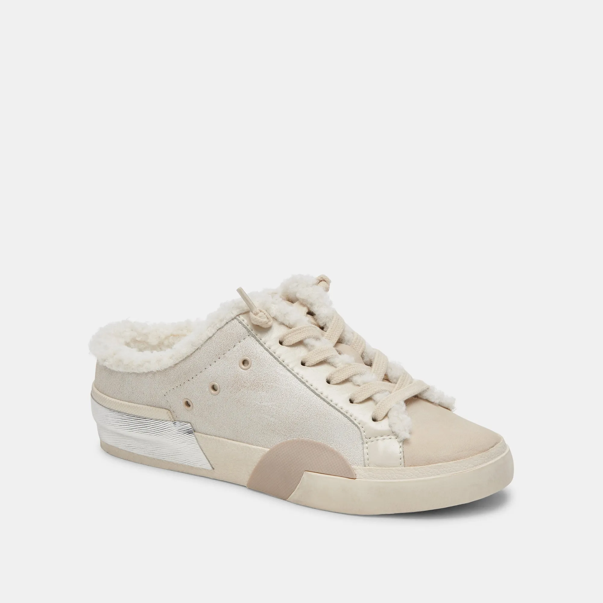 ZANTEL SNEAKERS OFF WHITE CRACKLED LEATHER