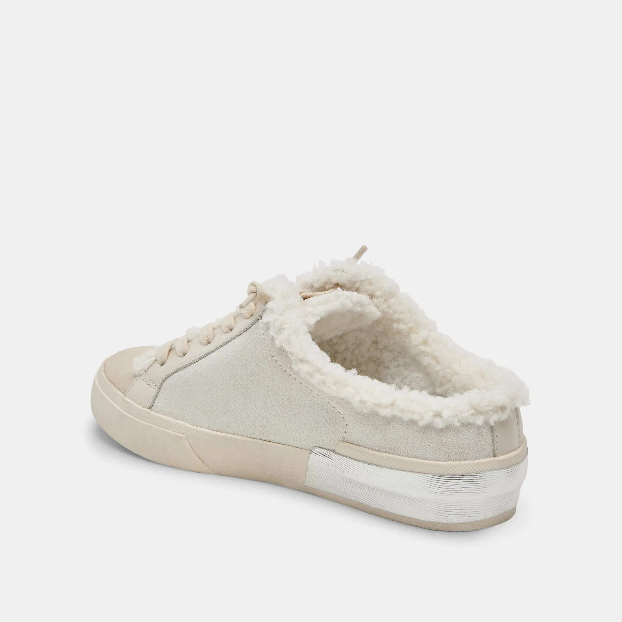 ZANTEL SNEAKERS OFF WHITE CRACKLED LEATHER