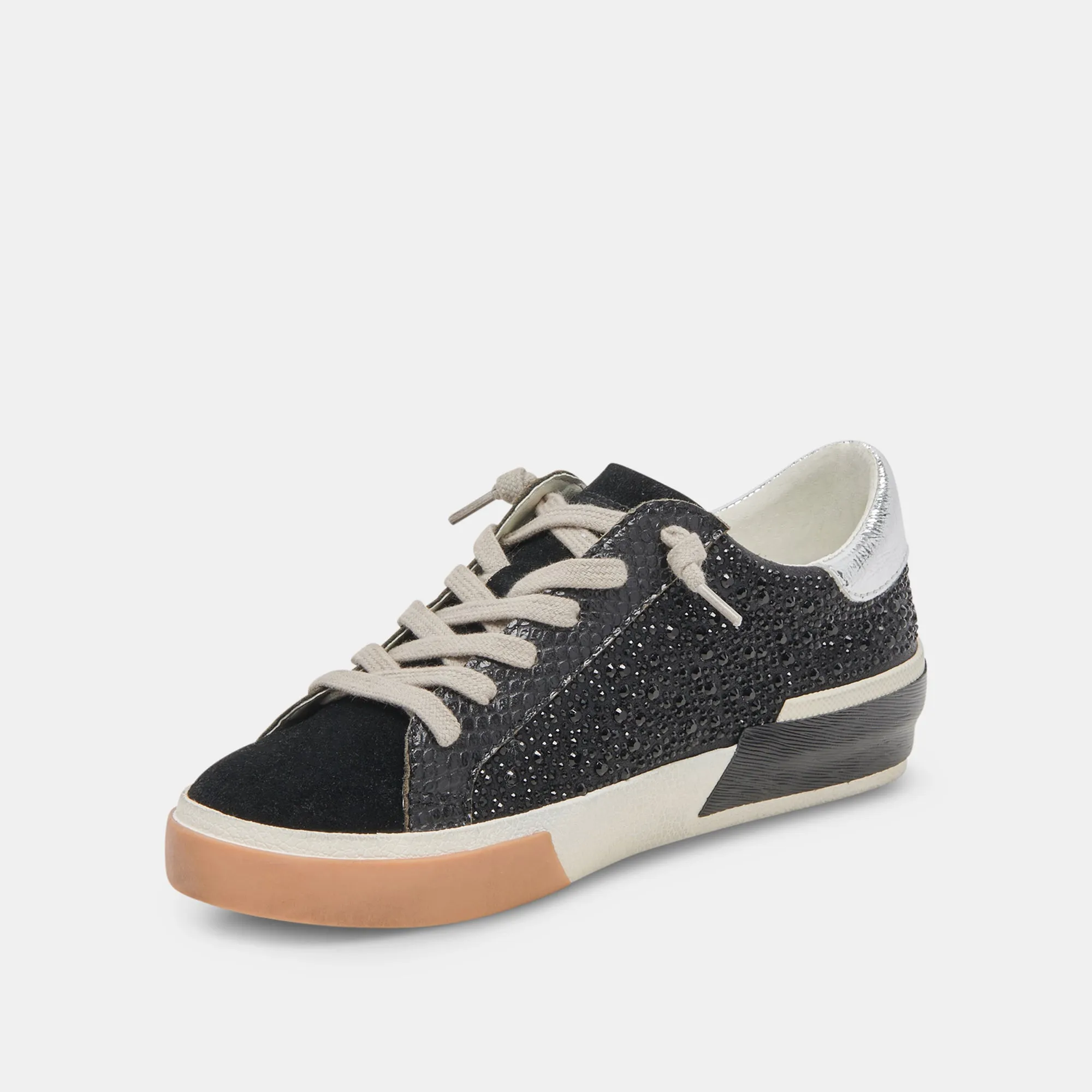 ZINA CRYSTAL SNEAKERS BLACK SUEDE