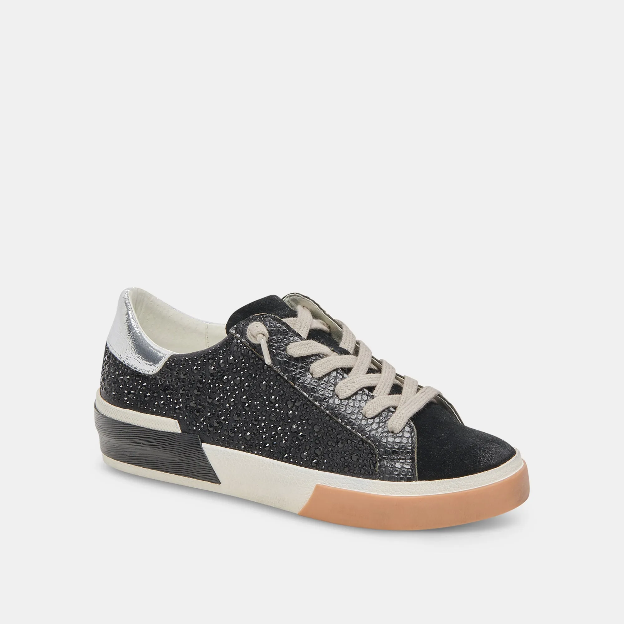 ZINA CRYSTAL SNEAKERS BLACK SUEDE