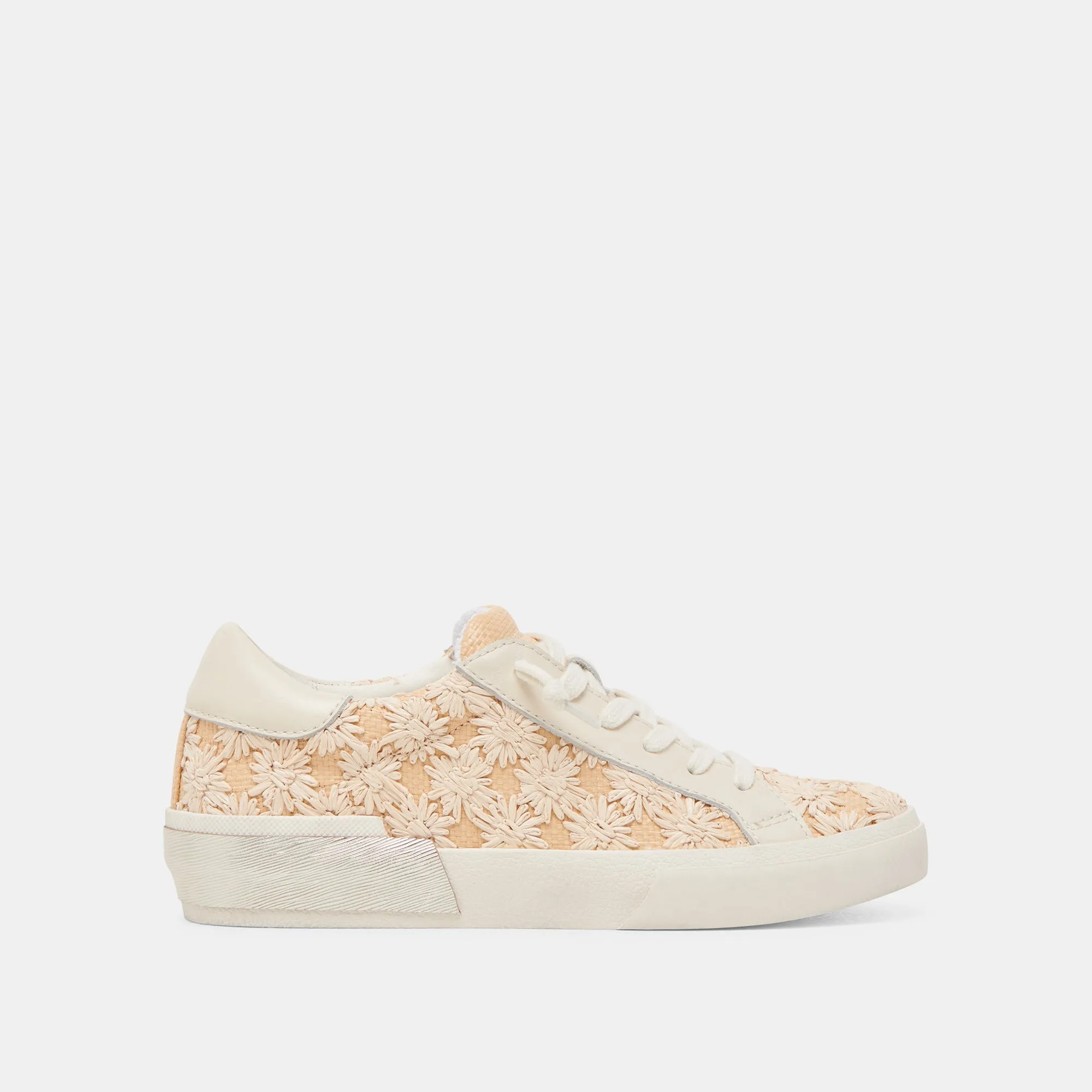 ZINA FLORAL SNEAKERS CREME FLORAL RAFFIA