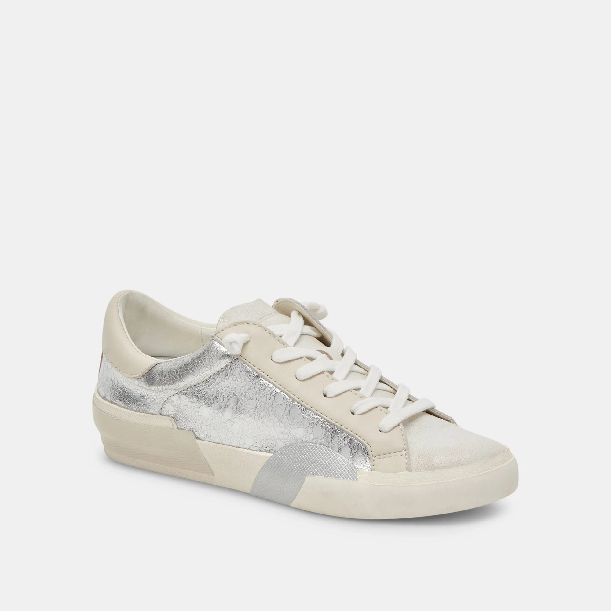 ZINA SNEAKERS CHROME DISTRESSED LEATHER