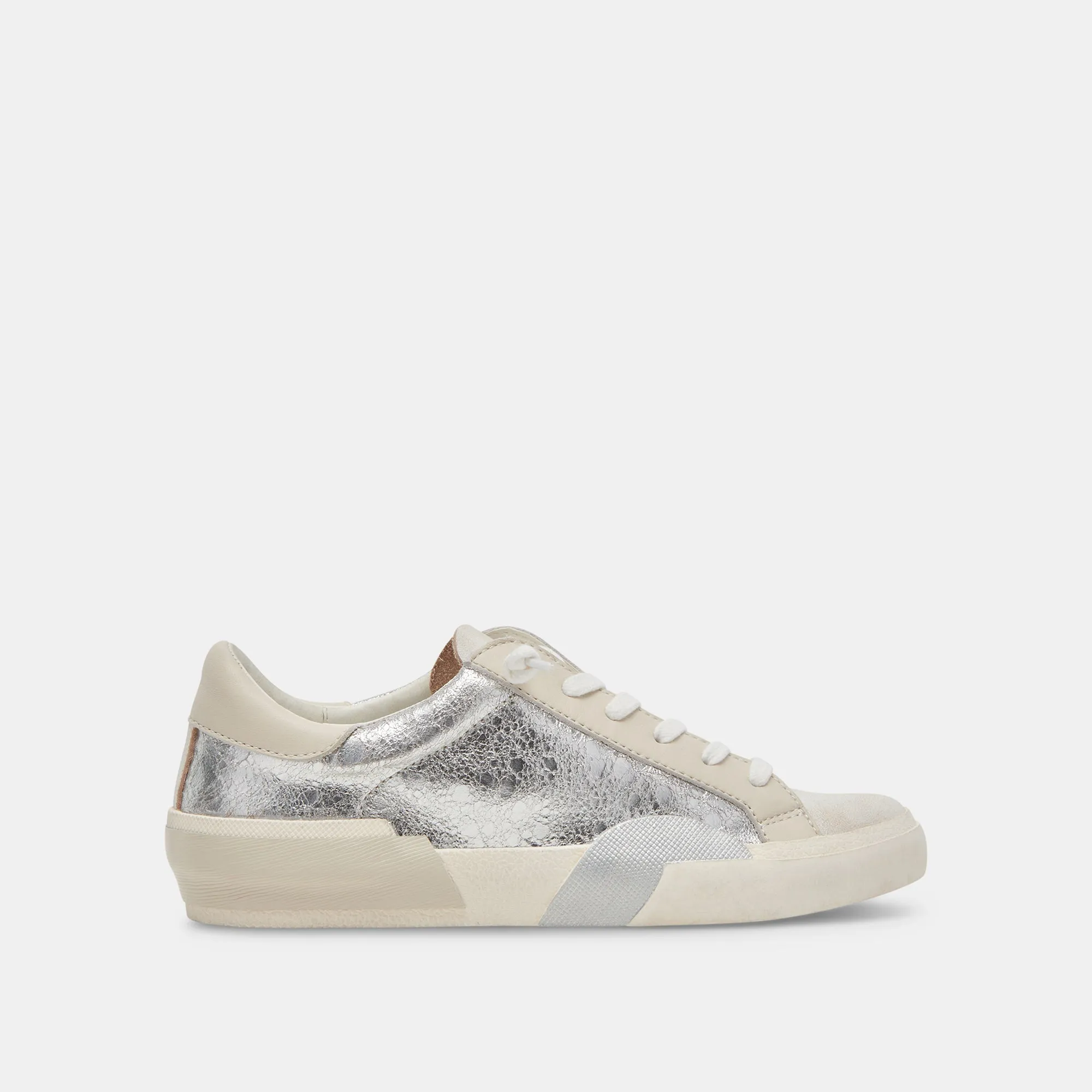 ZINA SNEAKERS CHROME DISTRESSED LEATHER