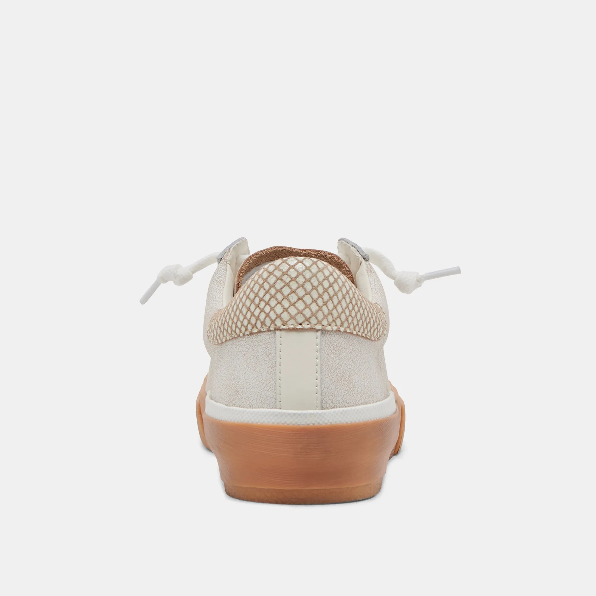 ZINA SNEAKERS IVORY MULTI CRACKLED LEATHER