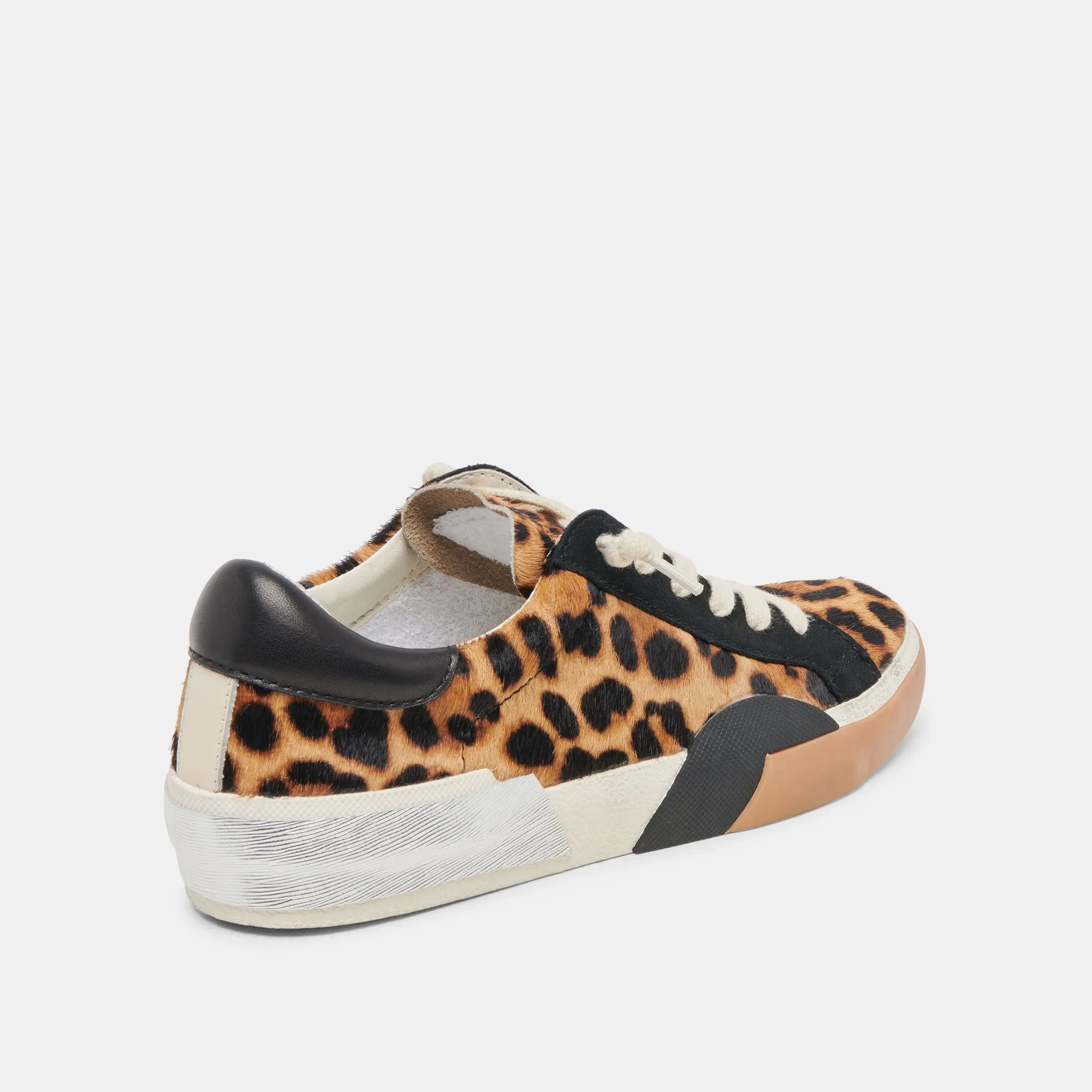 ZINA SNEAKERS LEOPARD BLACK CALF HAIR