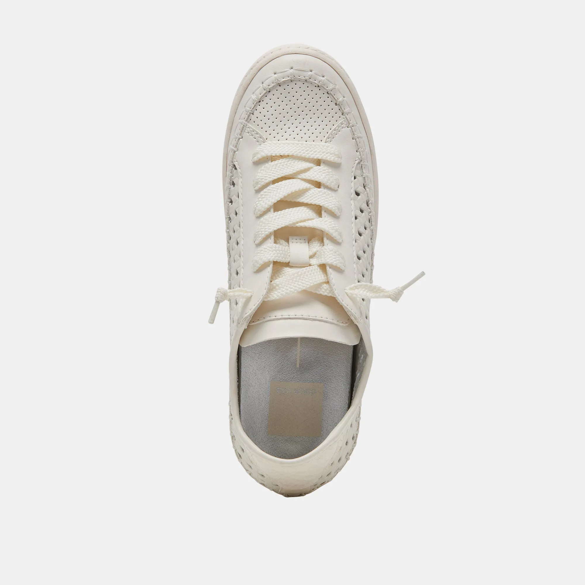 ZOLEN SNEAKERS WHITE PERFORATED LEATHER